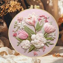 1 Piece Embroidery Kit, 20x20cm/7.9x7.9 Inches, Handmade DIY Embroidery Kit, Strawberry, Suitable For Adult Beginners, Including Embroidery Cloth, Instruction Manual, Embroidery Frame And Needle And Thread, Gifts From Friends Or Family, Furniture, Office Handmade Artworks - Multicolor - View 16