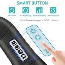 Larora 4D Electric Neck And Back Massager With Heat, Deep Kneading Massage Pillow, Adjustable Intensity, Shoulder Muscle Massage, For Home, Office, Car Use, Ideal Gift For Men Women Mom Dad - 黑色 - 查看 3