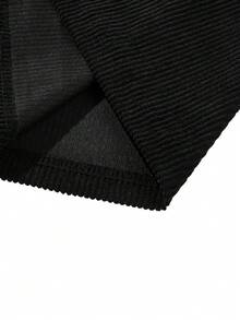 男士休闲复古灯芯绒卫衣，秋冬款 - 黑色 - 查看 8