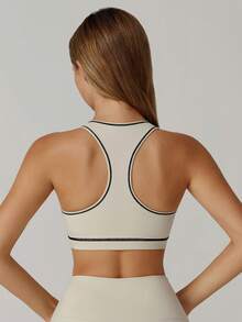 MASKERT Women's Sports Bra - Strap Tank Top With Removable Padding, High-Elasticity Workout & Casual Wear, Naked Feel Skin-Friendly Comfort