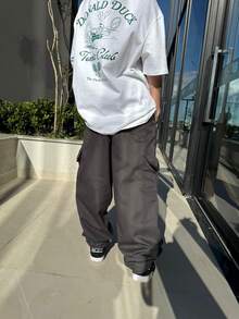 CHRONIC Twill Cargo Pants All Colors Men's Twill Skater 5 Pockets Men's Fashion Wide ORIGINAL - Black - View 2