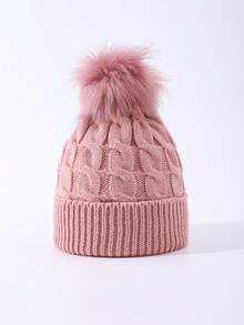 Women's Rhombus Pattern Casual Acrylic Knit Hat, Autumn/Winter