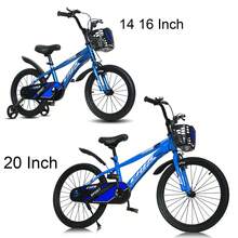 Kids Bike, 14 16 20 Inch Kids' Bicycles With Training Wheels/Kickstand For Boys And Girls Ages 3-12 Years, Sports Bicycle For Kids, Easy Assembly, Multiple Color Option - Blue - View 1
