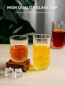 6 SZTUK/1 ZESTAW Domowy prosty przezroczysty kubek na wodę, kubek na sok, kubek na kawę, kubek na wino, różne kubki do napojów z wieloma opcjami, duża kolekcja