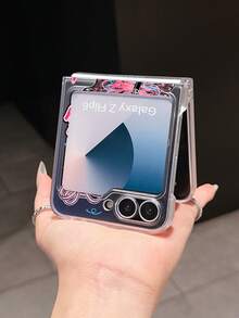 1pc Fashionable Minimalist Matte PC Material Cute Bow Element Foldable Phone Case, Protective And Anti-Drop: Compatible With Samsung Galaxy Zflip 3/Zflip 4/Zflip 5/Zflip 6/Zflip 7, OPPO Find N3 Flip, Razr 50 Ultra, Razr 60 Ultra, Razr 60, Razr 50, MIX Flip, Galaxy Z Flip7 FE