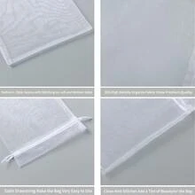 100 PIEZAS, 25 Colores, Todos los 7 Tamaños, Bolsas de Organza de Malla de Nailon Transparente de Alta Calidad con Cordón, Bolsa de Red, Bolsa de Regalo, Bolsa para Joyas, Bolsa de Malla, Bolsa para Jabón, Bolsa para Velas, Bolsa para Maquillaje, Bolsa de Embalaje para Manualidades y Artesanía, Adecuado para Pascua, Día de San Valentín, Halloween, Navidad, Boda, Fiesta y Vacaciones