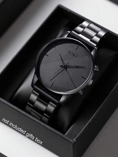 Watches Pc Business Industrial Round Dial Quartz Horloge Perfect Everyday Wear, Birthday s, Parties, Holiday Gatherings, As The Ideal Yourself Or Friends Boxes Not Included view 2