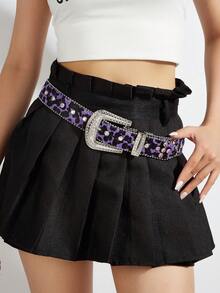 Leopard Print Purple Belt