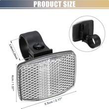 (عبوة من 2/4) أضواء تحذيرية خلفية لدراجة هوائية/جبلية أمامية وخلفية، عاكسات أمامية وخلفية، بدون بطاريات مضمّنة