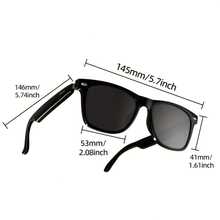 AI Translation Smart Glasses With Wireless Calling, Wireless, USB Charging, Built-In Mic/ Speaker, UV-Polarized Lens - Compatible With 140 Languages - Long Battery Life, High Quality - For Travel, Outdoor, Office - Birthday/ Christmas Gifts For Men & Women - Sleek Black Frames, Handsfree Calling, Stylish Wearable Tech, Highquality Audio, Hifi Sound Quality, Business Professionals, Best For Christmas - Upgrade AI Translation - View 4