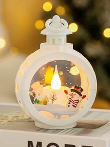 Lanternes décoratives de Noël, Père Noël, Bonhomme de neige, Décorations de Noël, Lumières décoratives d'intérieur/extérieur, Alimentées par batterie - Multicolore - Voir 6