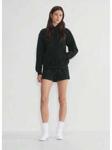 Women's Shorts High Waisted Summer Workout Lounge Shorts With Pockets - Black - View 1