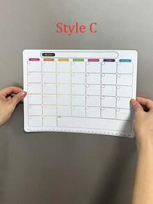 Magnetyczny kalendarz suchościeralny do lodówki, magnetyczny kalendarz na białą tablicę do lodówki, miesięczny kalendarz rodzinny z notatkami i menu, magnetyczny kalendarz do lodówki, magnetyczny kalendarz suchościeralny, wystrój kuchni, miesięczny planer do lodówki, akcesoria do lodówki do planowania obowiązków i menu (różne rozmiary) - Wielokolorowe - Zobacz 6