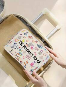 New Ouchie Pouch Storage Bag - Medical Bag,Toiletry Bag, Travel Essentials, Colorful Design For Medicines, Cosmetics & Travel Essentials - Ideal Gift For Friends & Family, Personal Care Organizer | Playful Design, Medicine Storage Bag Portable Travel Toiletry Bag With Zipper, Aviation Standard Cosmetic Bag, Can Store Medicines, Medical Kits, Etc.(Pattern Randomly Cut) Medicine Bag Medicine Organizer For Travel For Outdoor First Aid Bag