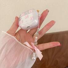 粉色树脂蝴蝶无线蓝牙耳机壳适用于 Apple 4/3/Pro/Pro2，防摔蓝牙耳机保护壳带蝴蝶吊坠，送给女朋友的礼物 - 粉紅蝴蝶 - 查看 9