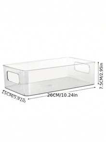 1 pieza Caja de almacenamiento de escritorio transparente, organizador de cajón, canasta de almacenamiento de artículos varios de acrílico para papelería y dormitorio