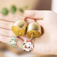 20 piezas Campanas de viento de Navidad, adornos de campanas de viento, decoraciones navideñas, coronas, regalos, timbres decorativos, pequeños regalos creativos, recuerdos de fiesta, decoración del hogar, decoración de habitación de invierno