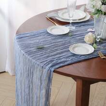 1/6/10 pièces Chemin de table en mousseline de soie vert sauge, décoration de table bohème pour mariages, fêtes et anniversaires, en tissu polyester durable, design élégant et polyvalent