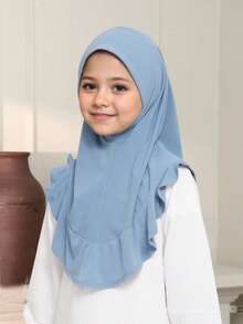 1 chiếc khăn trùm đầu Hijab cho bé gái/trẻ em, khăn trùm đầu một mảnh Amira Hồi giáo dễ đội, khăn trùm đầu cho bé gái, khăn choàng Hồi giáo thích hợp cho các hoạt động ngoài trời và sử dụng hàng ngày - 1PC - Xem 9