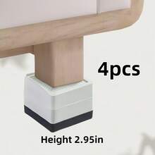 4pcs Detachable & Adjustable Bed Risers, Heavy Duty Furniture Leg Extenders, 4.33"/2.95"/1.57" Square Furniture Lifts, Reusable Plastic Sofa, Table, Chair, Desk And Bed Raisers, Heavy Duty Furniture Risers, Christmas Decor, Room Decor, Christmas, Home Christmas Decor, New Year - Multicolor - View 10