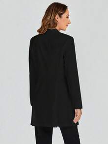 cimmuovere White Long Sleeve Laboratory Surgical Gown, Nurse Scrub Uniform, Scrub Uniform, Dentist Scrub Uniform Jacket Black Spring - Black - View 2