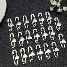10/20 件简约合金回形针、爱心别针吊坠、手工 DIY 耳环、项链、钥匙扣、流行珠宝制作时尚配饰材料