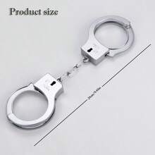 1Pc Simulation Plastic Handcuffs, Stage Performance Chief Catching Thief Role Play Props, Fun Party Game Supplies, Can Be Used As Birthday Gifts, Halloween, Christmas Party Game Props - Multicolor - View 3