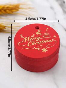 50 Stücke Weihnachtsgeschenkanhänger, fröhliche Weihnachten goldfolierte farbige Weihnachtsgeschenkanhänger, runde Weihnachtsgeschenkanhänger, Souveniranhänger, Feiertags-Geschenkkarten, perfekt für DIY Weihnachtsgeschenkverpackung und -beschriftung, Weihnachtsdekoration, Heimdekoration