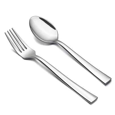 2/6/12/24 件不锈钢餐具套装 - 镜面抛光，洗碗机勺子和叉子，适用于家庭、厨房、餐厅 - 非常适合沙拉、甜点、节日