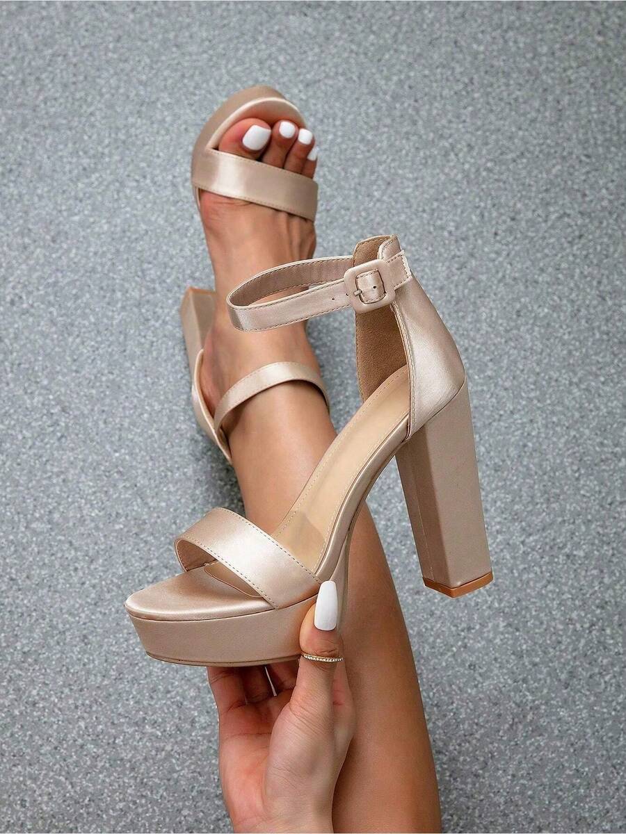 Women Heeled Sandals - Champagne - View 1
