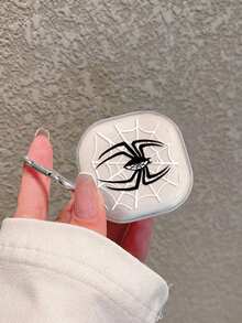 Galaxy Buds Pro/FE/Live/Buds 2 无线蓝牙耳机透明黑/红蜘蛛保护壳，防摔全覆盖 - 黑色 - 查看 4