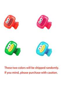 4个亮色旅行牙刷盒,配1个金属牙膏挤压器,透气设计,适合居家、宿舍和旅行使用 | 可爱的牙刷头收纳盒,适合浴室整理、大学必备、家庭旅行和返校季 | 塑料防水牙刷架,防尘收纳盒(红/蓝/白/绿) - 彩色 - 查看 11