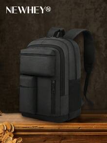 NEWHEY Laptop Backpack For Men, Waterproof Anti-Theft Backpack,Large Capacity Travel Backpack, 13.3 Inch Laptop Backpack With USB Port Laptop Backpack For Men Large Capacity Bag Travel Bags - Black - View 8