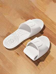 Foldable Travel Slippers, Indoor Home Bathroom Massage Slides, Unisex Travel Lightweight Quick Drying Bathroom Slippers Anti-Slip Flat Sandals Travel Essentials Travel Accessories Vacation Summer Holiday Back To School