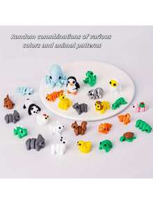 [Juguetes de animales coloridos] Juego de 5/10/15/20 piezas de mini juguetes de animales 3D impresos en colores | Perfecto para calendarios de adviento navideños, regalos de fiesta y regalos de Navidad, hechos de material PLA con botones móviles - Multicolor - Ver 11