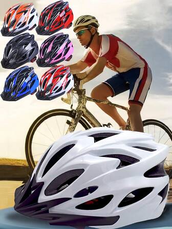 1pc Adult Bicycle Helmet, Lightweight For Men & Women, Comfortable With Padding And Visor, Multiple Colors Available, Suitable For Adult & Youth Mountain Bike And Road Bike, Quality Airflow Integrated Adjustable Protection For Mountain And Road Cycling