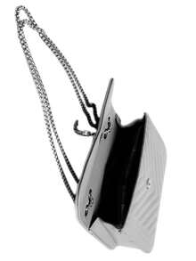 Bolsa Feminina com Alça Corrente Multiuso Moda Clássica Elegante Xadrez - Preto - Visão 2