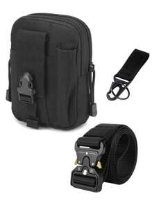 2-In-1 Tactical Waist Belt - Durable Nylon, Adjustable Buckle, Suitable For Survival, Tactical Use, Tactical Gear - Multicolor - View 3