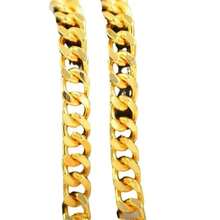 Classic High-Quality Smooth Chain 925 Sterling Silver Plated Necklace, Women's Choker, Gold Thick Chain, Retro Punk Style, Gift For Men - Gold - View 4