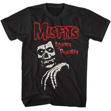 MISFITS T-Shirt Legacy Of Brutality Album Vintage Graphic Tees Versatile And Simple Loose Round Neck Short Sleeve T-Shirt - 黑色 - 查看 1