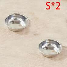 1pc/2pcs Stainless Steel Cat/Dog Bowl, Pet Feeding Bowl, Anti-Slip Anti-Bite Durable
