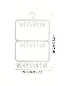 1 pieza Organizador de estantes de PP blanco de múltiples capas, puede colgar y almacenar sostenes, ropa interior y calcetines - Multicolor - Ver 4