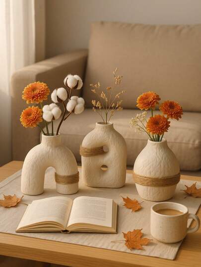 Handmade Fruit-Inspired Ceramic Vase - Modern Minimalist Stackable Floral Planter With Textured Peel Design (Lemon/Watermelon/Orange) | Vibrant Home Decor For Plants, Flowers & Unique Gifting Room Decor Flower Vase Glass Vase