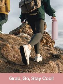 18/26/40oz Stainless Steel Insulated Sports Water Bottle With Straw Lid And Handle, Wide Mouth Double Wall Leak-Proof Bottle, 24hr Cold 12hr Hot - 40oz Pink - View 10