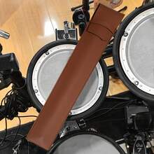 鼓棒包，便携式鼓棒包和鼓棒盒，PU皮革鼓棒架，适用于所有鼓棒和打击槌，鼓手礼物 - 彩色 - 查看 6