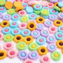 5 piezas/20 piezas Pegatinas de resina 3D de flores de girasol y margarita coloridas, manualidades de resina DIY, Navidad, fiesta, regalos pequeños, accesorios decorativos, al por mayor - Scrunchies para el cabello/Imanes para el refrigerador/Pinzas para el cabello/Decoración de fundas para teléfonos/Collares para mascotas/Dijes