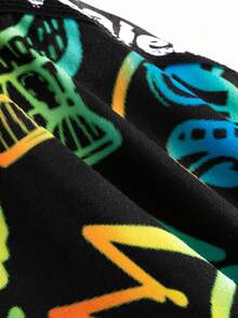 10条装 高级时尚透气速干男士长款平角内裤 - 黑色 - 查看 3