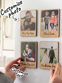 Personalized Retro Tv Photo Frame Custom Refrigerator Magnet With Name And Image Custom Creative Home Decor Gift For Family Friends Couples Wedding Or Anniversary Durable Handmade Souvenir Popular Holiday Gift - Multicolor - View 1
