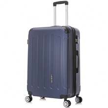 Maleta grande expandible de ABS - 76 x 49 x 29 cm (extendida: 32,50 cm) | 121 | 25 kg, semirrígida, con cerradura de combinación - Amarillo/Azul marino/Menta/Morado/Negro/Plateado/Rojo/Oro rosa/Verde - AzulMarino | L | Expandable - Ver 1