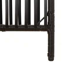 vidaXL Biombo de 3 paneles de ratán sintético - Negro - Ver 8